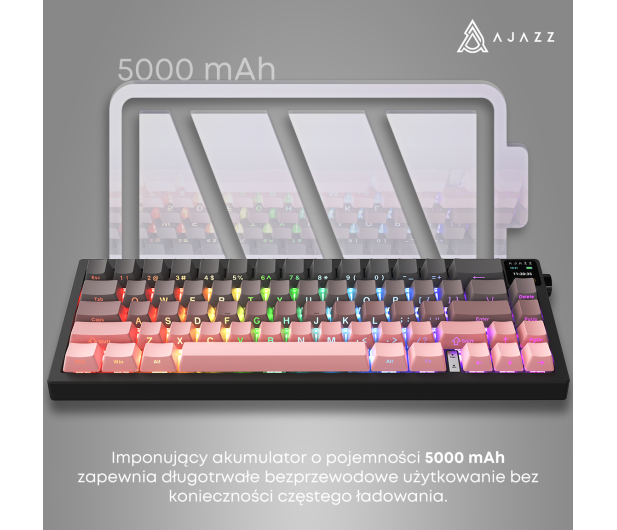 Ajazz AK650 Dream Weaver Switch Side Character Gradient Pink RGB z - 1536356 - zdjęcie 11